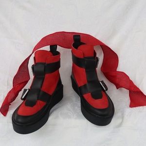 Free People Boots Red Suede  size 8.5